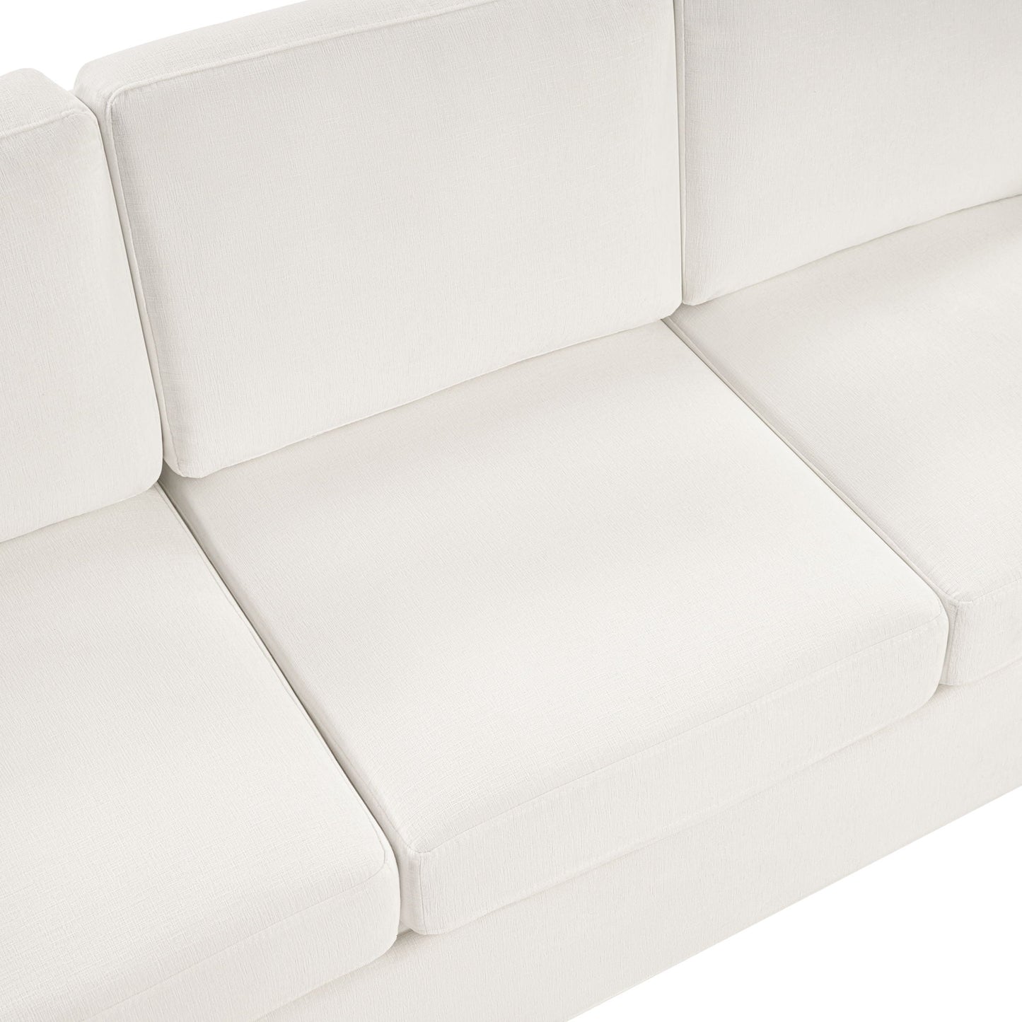 Modern 3 Seater Sofa With Curved Backrest