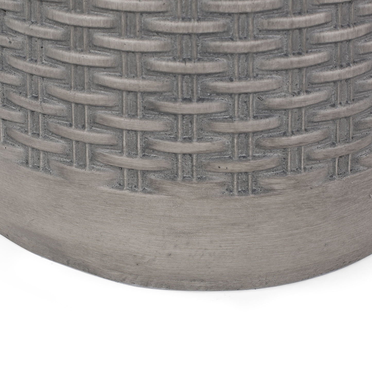 Outdoor Lightweight End Table Round Concrete - Natural