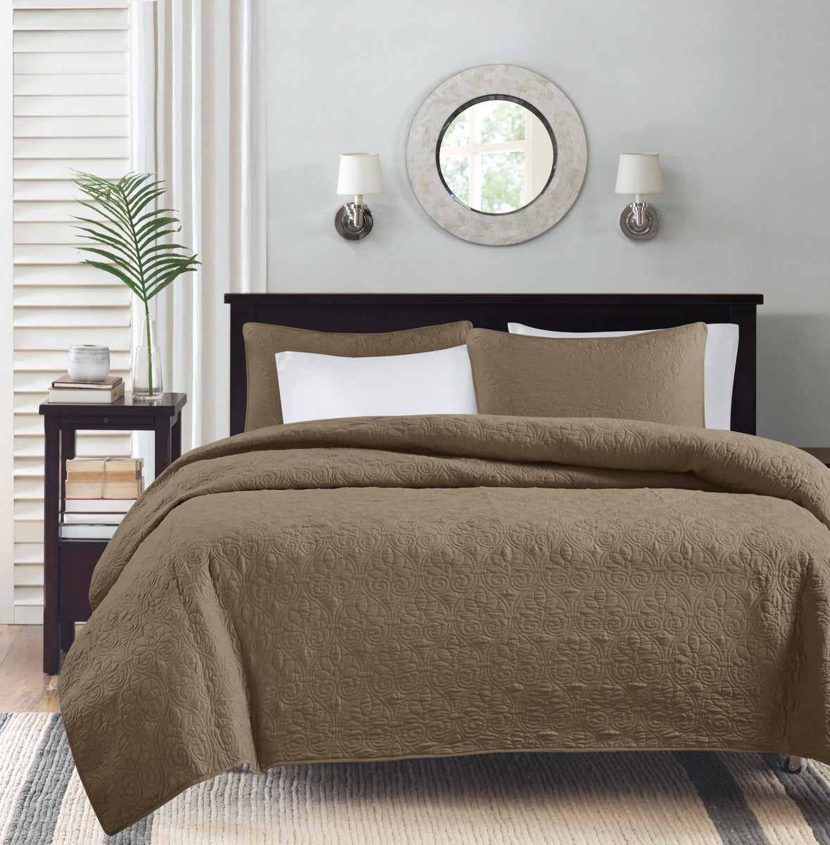 Reversible Quilt Set Mocha Full/Queen