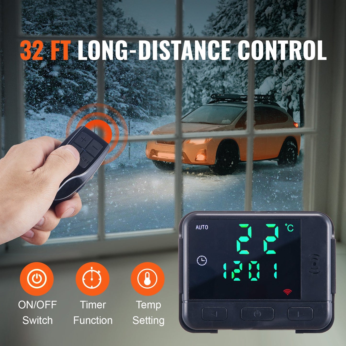 Diesel Air Heater All-in-one 12V 5KW with LCD Remote Control