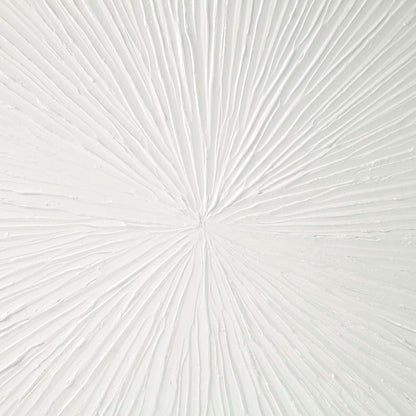 Luminous Burst Signature White Gloss Dimensional Resin Wall Art