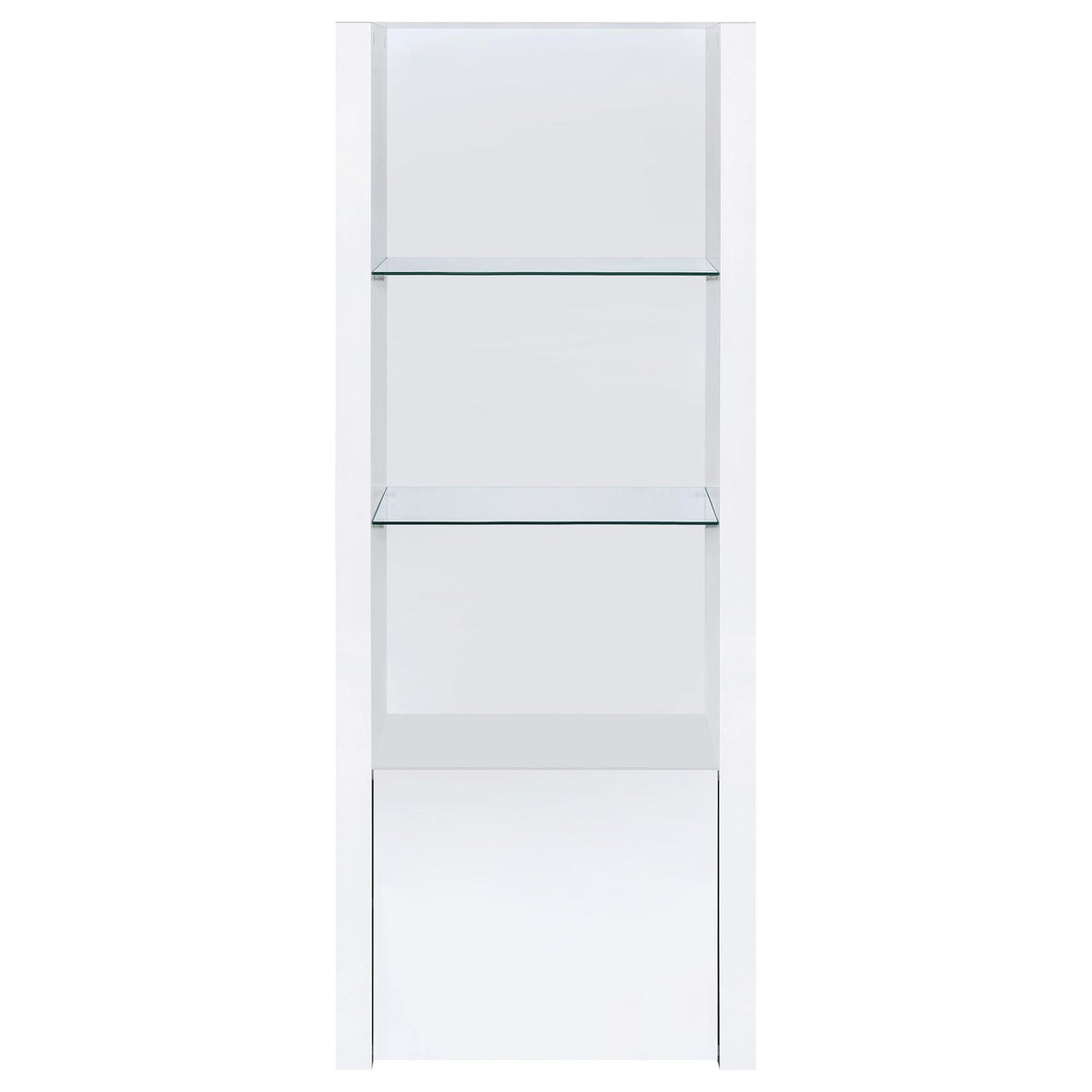 Jude 3-shelf Engineered Wood Media Tower High Gloss White