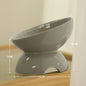 Cat Bowl Ceramic Cat Food Bowl Cat Food Basin Plate Feeding Water Oblique Rice Bowl Feeding Bowl Protecting Cervical Spine Pet Cat Supplies