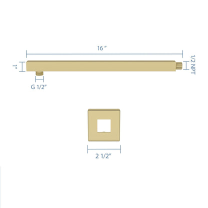 Wall Mounted Shower Arm With Flange