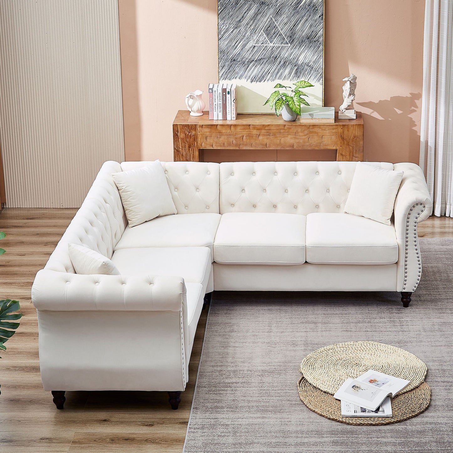 Streamline Modern L-Shaped Corner Sofa