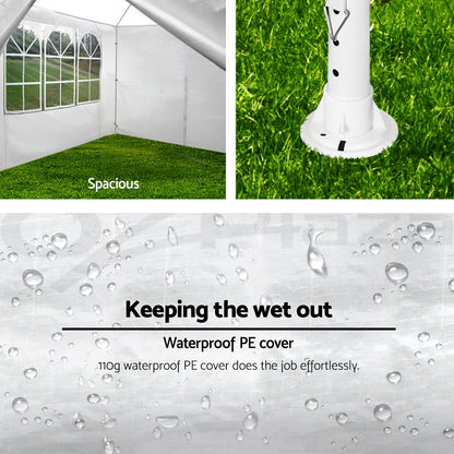 10x30' Outdoor Garden Gazebo Wedding Party Tent Canopy with 8 Removable Sidewalls