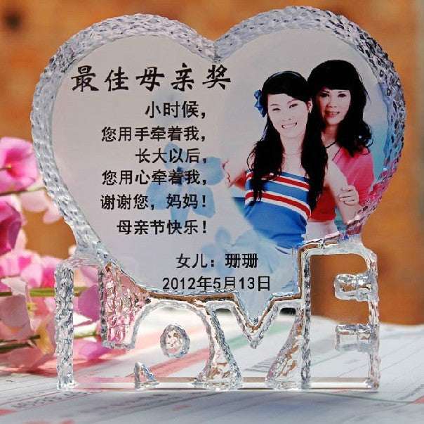Crystal Love LOVE Personalized Commemorative Crafts