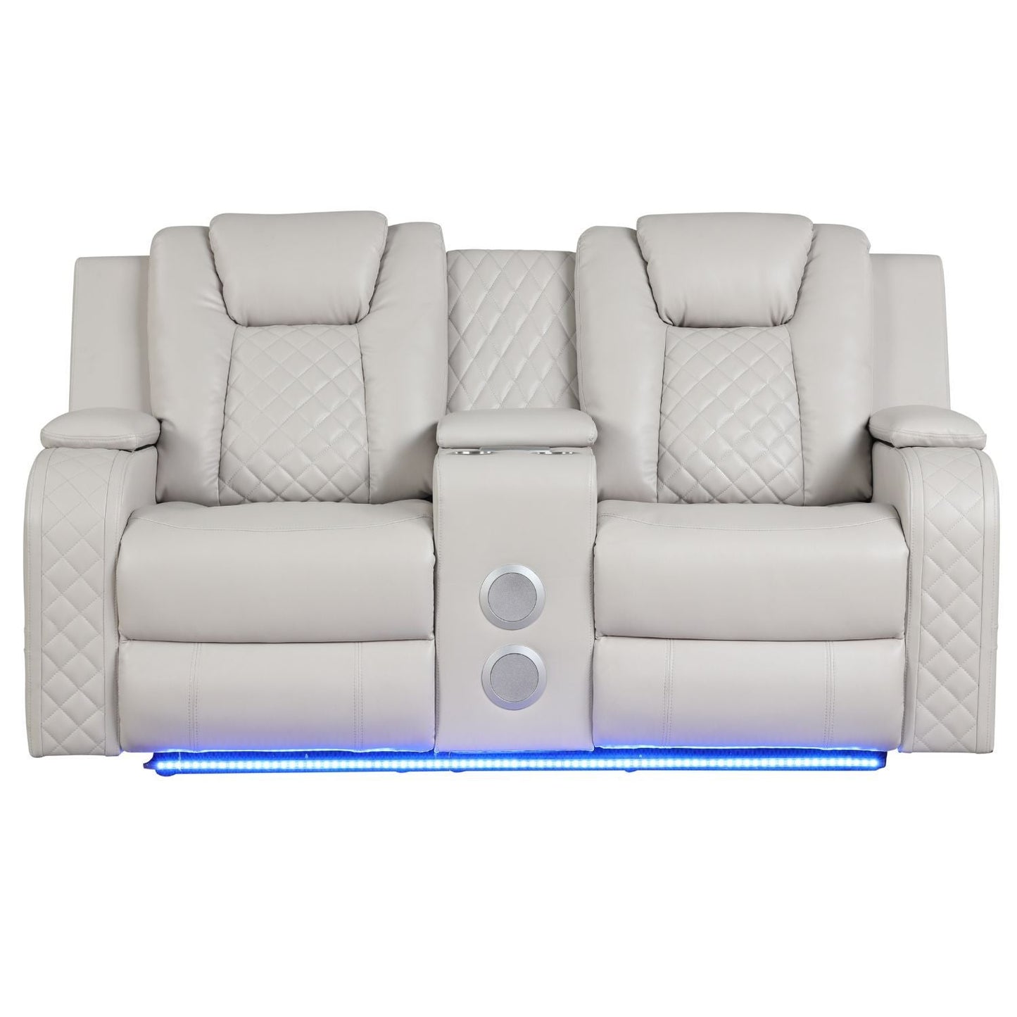 Benz - Power Reclining Loveseat With LED Lighting And Built In USB