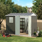 9x6 Ft Metal Garden Shed with 1 Window for Outdoor Patio Storage