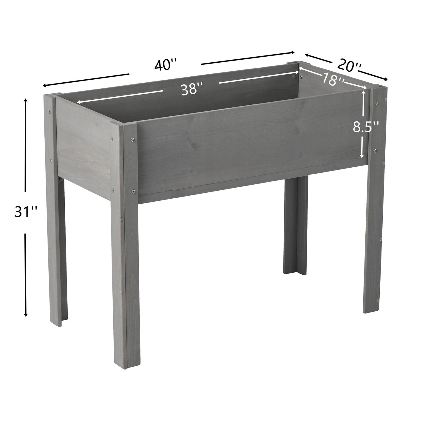 Raised Garden Bed With Legs, Elevated Planter Box For Outdoor Plants
