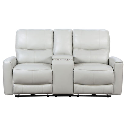 Greenfield Upholstered Power Reclining Loveseat Dove Grey