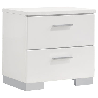 Felicity 4-piece Eastern King Platform Bedroom Set White