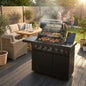 46-Inch 75300 BTU 6-Burners Deluxe Stainless Steel Gas Outdoor Kitchen Barbecue Grill
