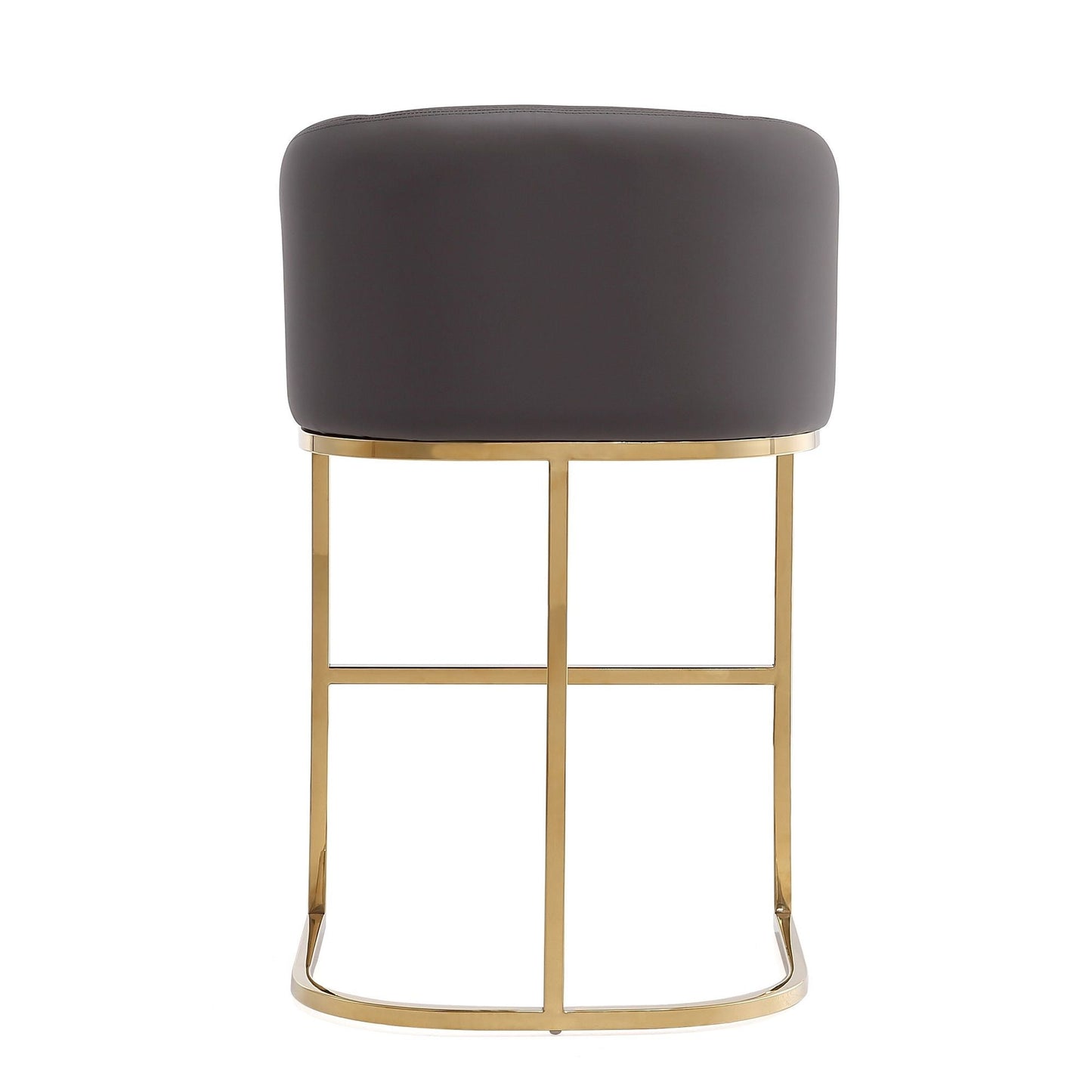 Mid-Century Modern Stool With Steel Base