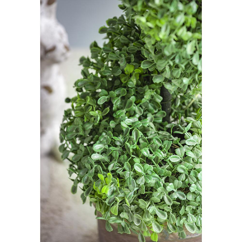 7.5x7.5x35" 3 Foot Tall Artificial Spiral Boxwood Tree