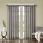 Solid Crushed Curtain Panel Pair (2 Pcs) - Grey
