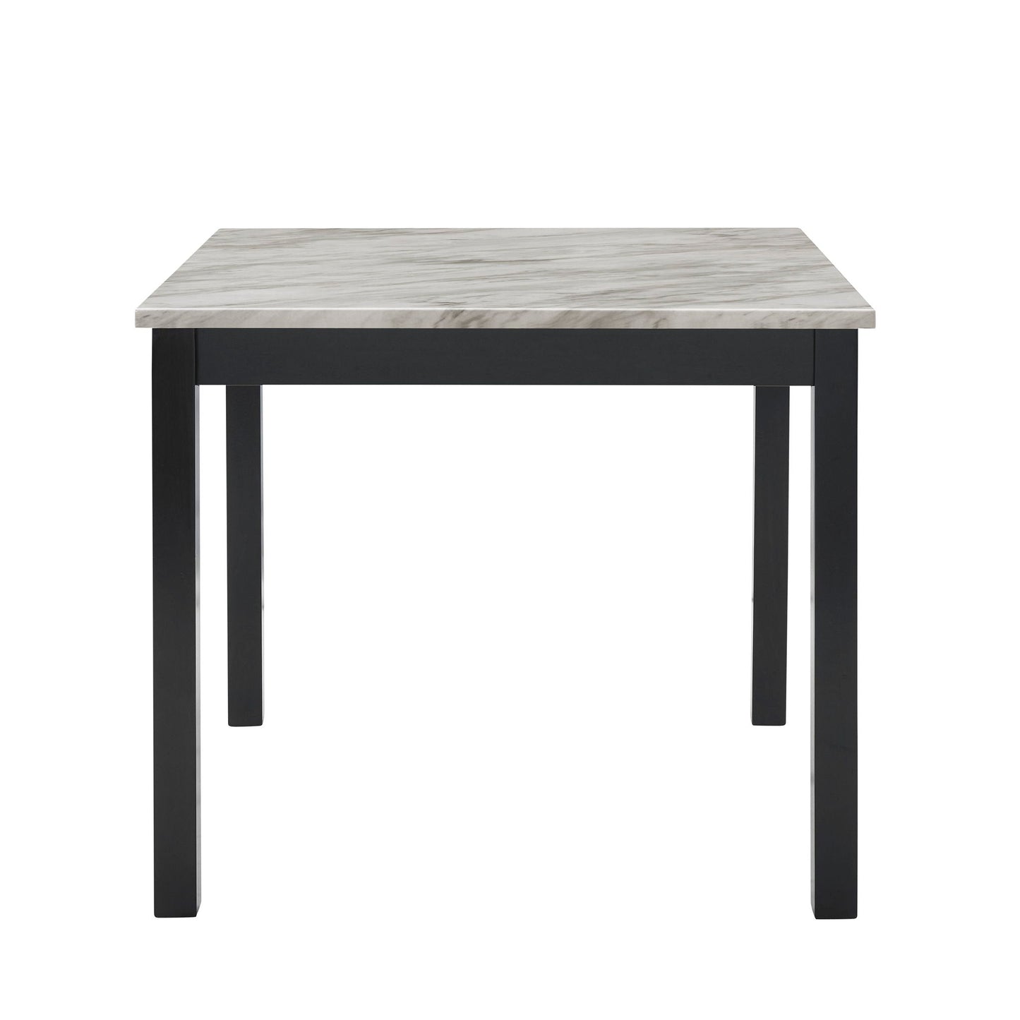 Modern 5 Piece Counter Height Dining Set With Tufted Nail Head Chairs