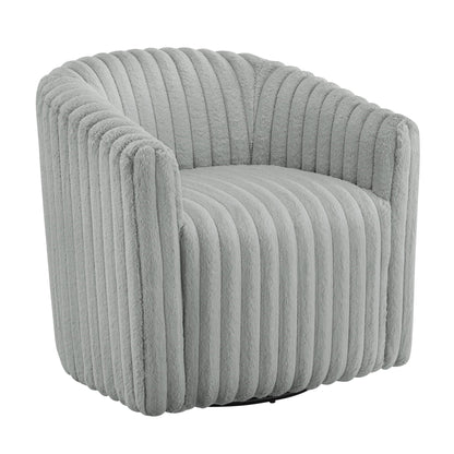 Alexa - Barrel Swivel Chair - Gray
