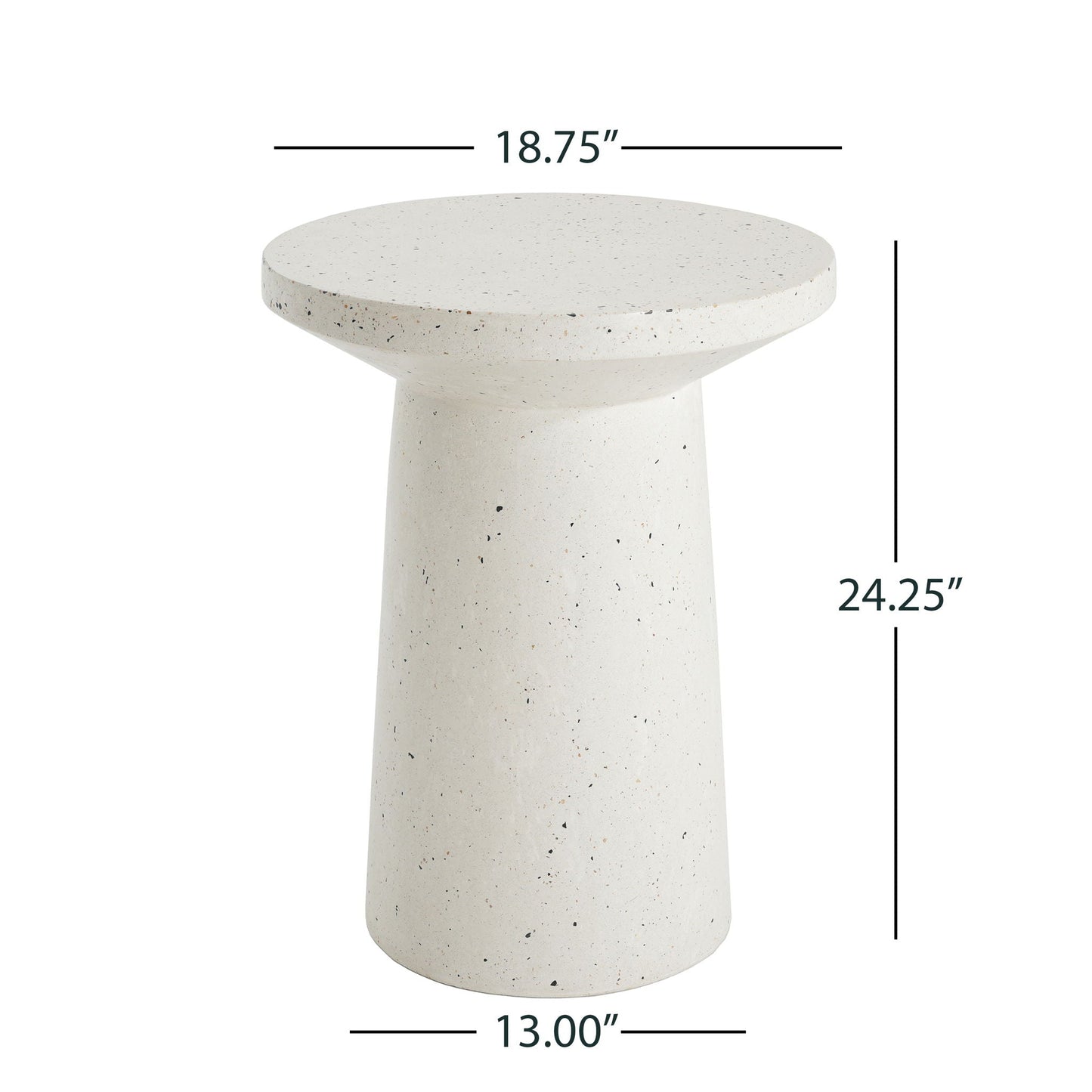 Terrazzo Outdoor Side Table - White