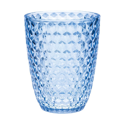 Leading Ware Diamond Cut Acrylic Glasses Drinking (Set of 4)