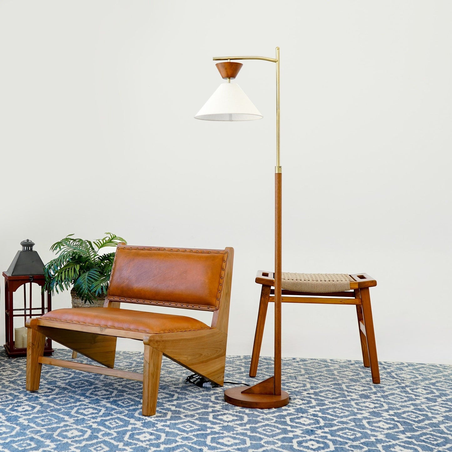 Floor Lamp, Standing Light For Living Room - Brown