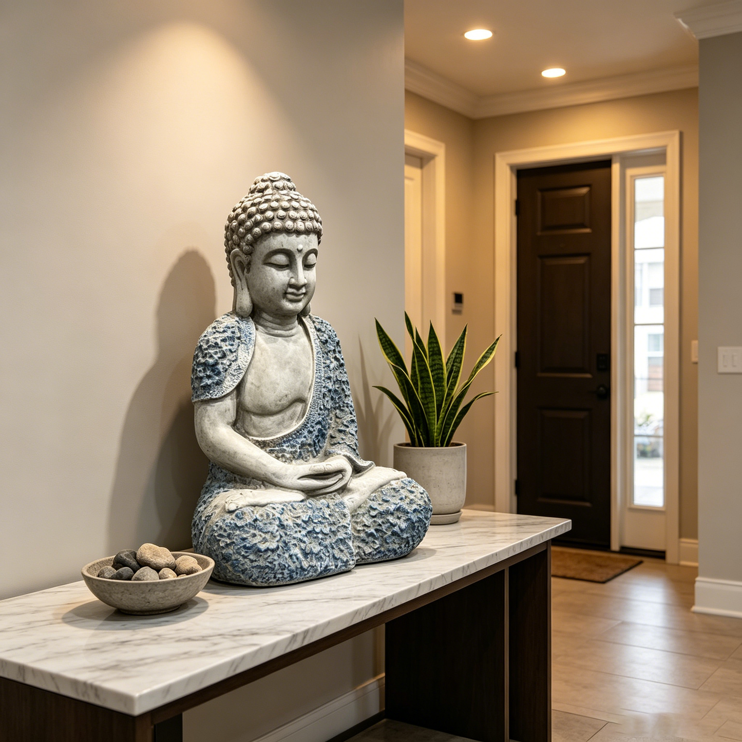 16'' Weatherproof Resin Buddha Garden Statue