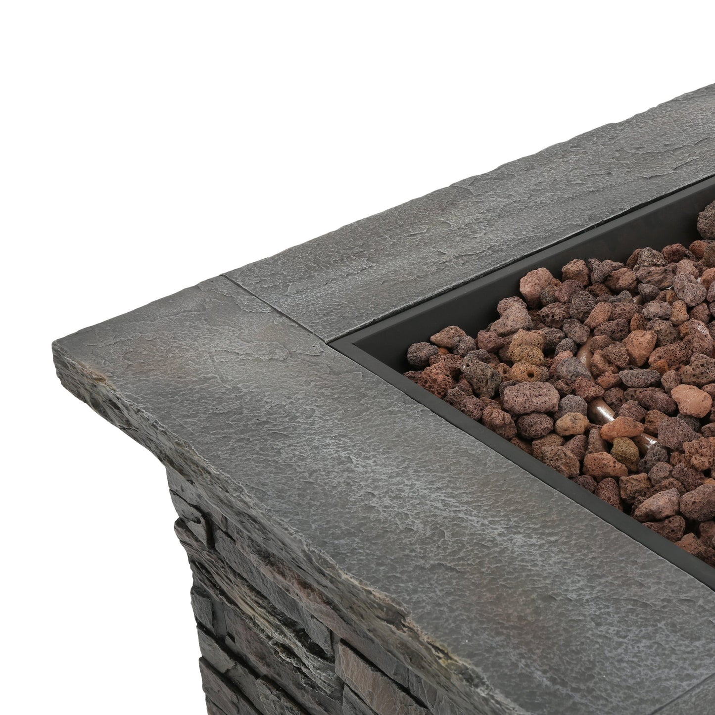 33' SQUARE MGO FIRE PIT - 40000 BTU.
