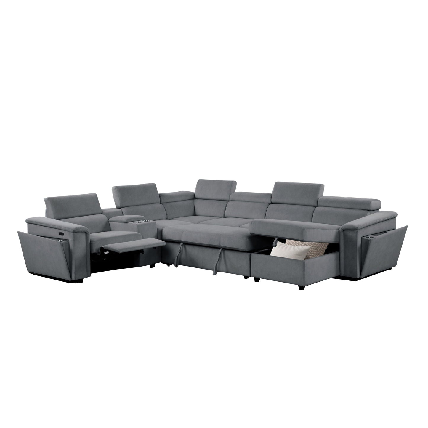 Harvey - Power Recliner Sleeper Sectional