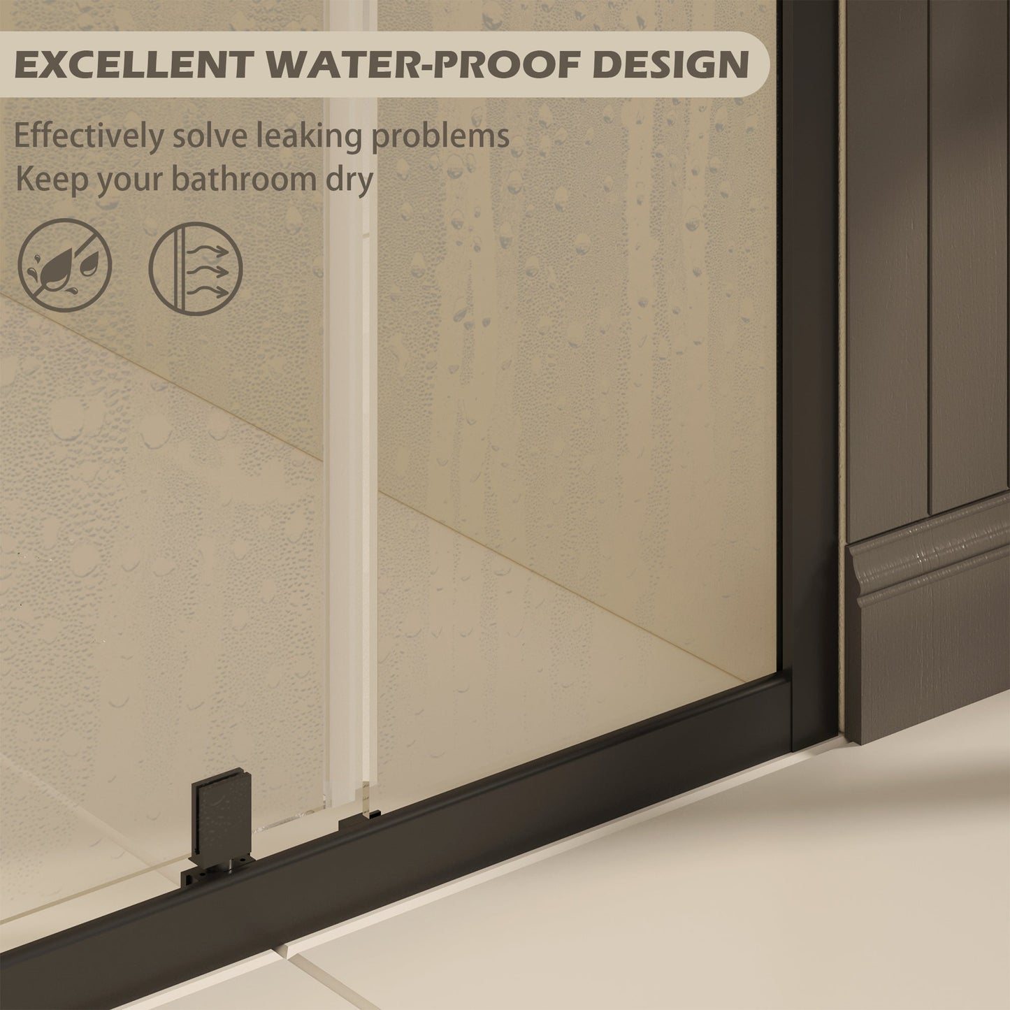 47-49" W × 72" H Pivot Shower Door with Clear Tempered Glass