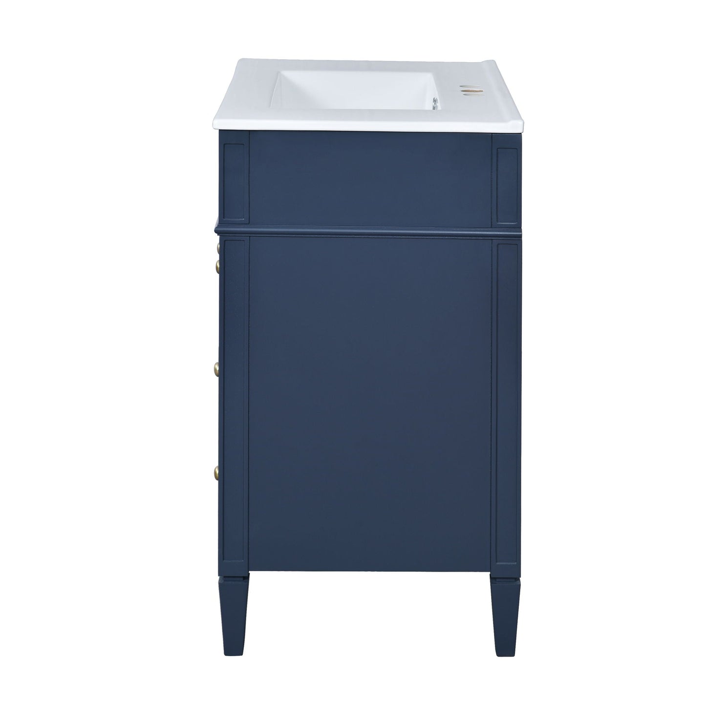 Bathroom Vanity With Top Sink, 2 Drawers & Tip Out Drawer