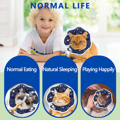 Soft Cat Cone, Adjustable Recovery Collar After Surgery To Prevent Licking Wound, Protective Cat Neck Cone, Comfortable Pet Elizabethan Collar For Cats Kittens And Puppies