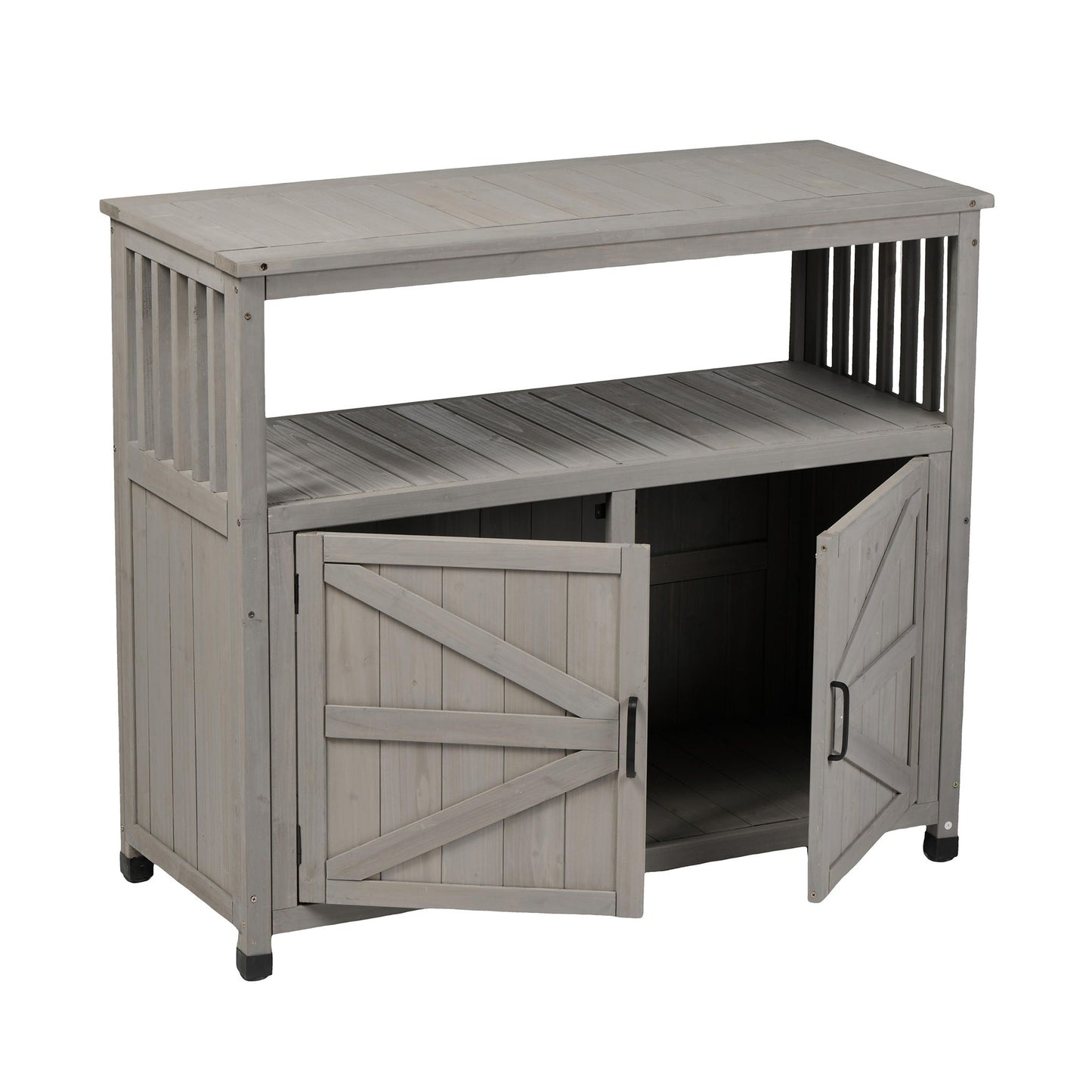 Patio Bar Table Set With Storage