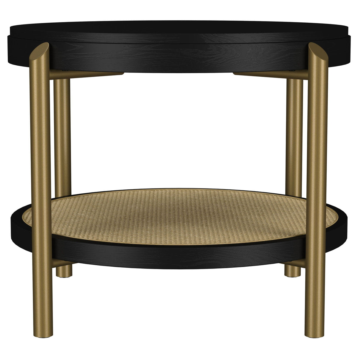 Arini 3-piece Round Coffee and End Table Set Black