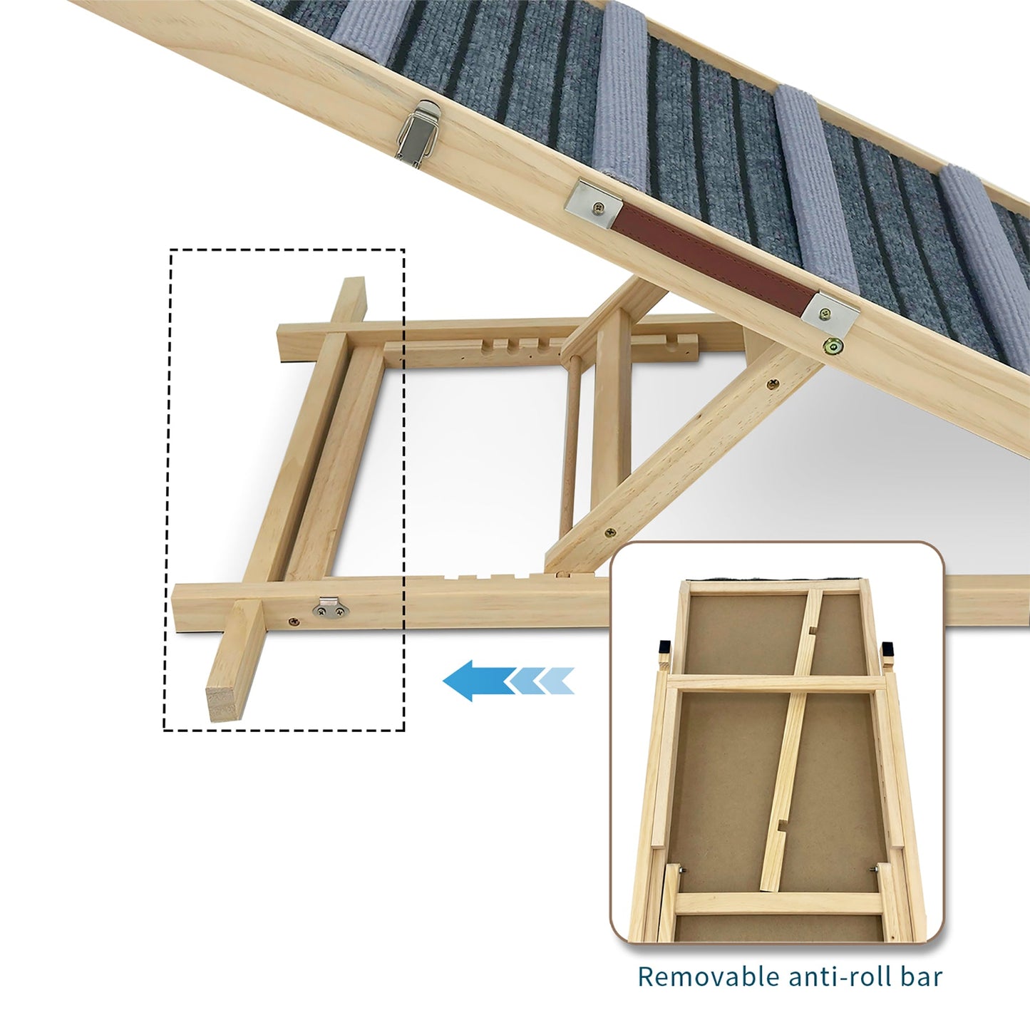 2026 Upgraded Dog Ramp for Couch with Adjustable Heights and Non-Slip Pads