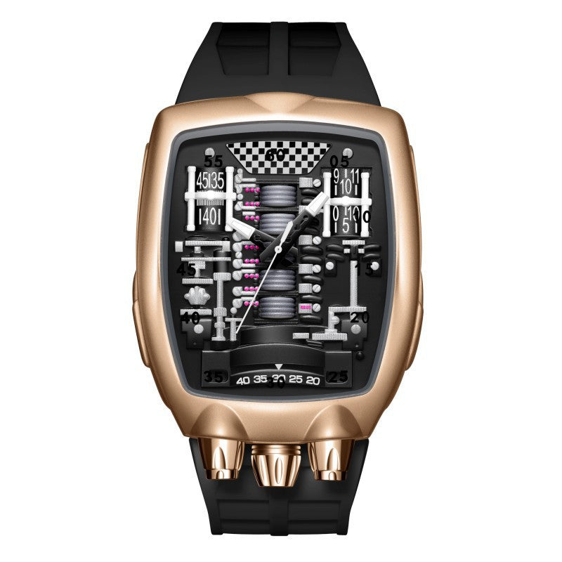 Engine Movement Mens Watch Brand Quartz Watch Fashionable And Distinctive