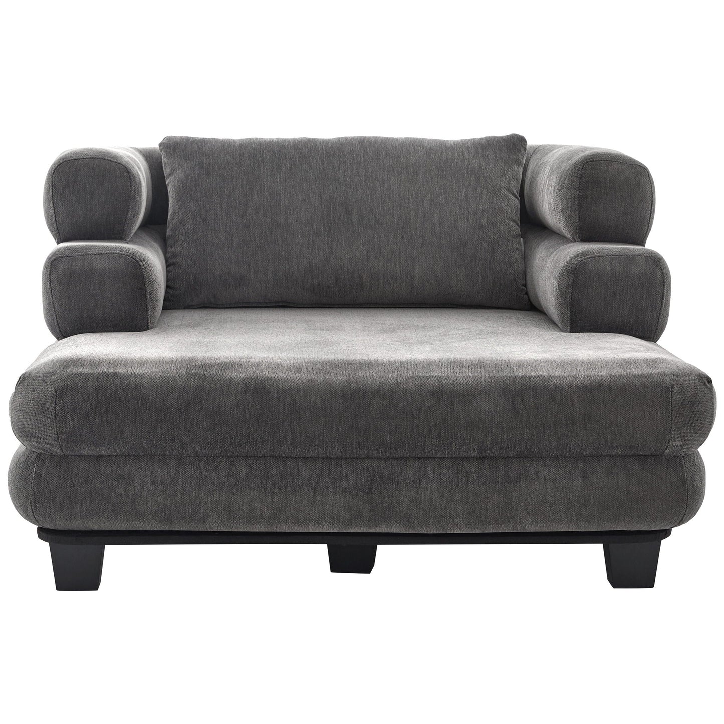 Oversized Chaise Lounge Sofa Bed with Deep Seat and Layered Armrests