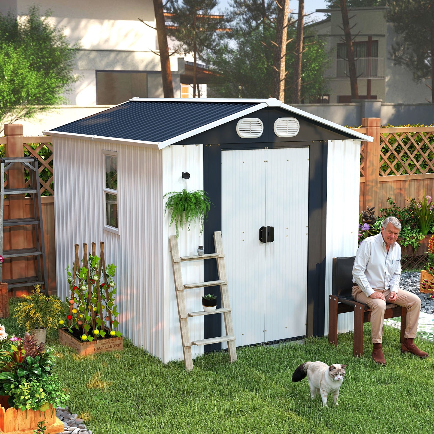Campcraft 8x6 FT Outdoor Metal Storage Shed
