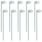 10Pcs 10in Plant Support Stakes Garden Flower Single Stem Support Stake Iron Plant Cage Support Ring For Tomatoes Orchid Lily Peony Rose Flower Amaryl