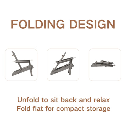 Oversize Outdoor Folding Adirondack Chair, Patio Chair For Garden