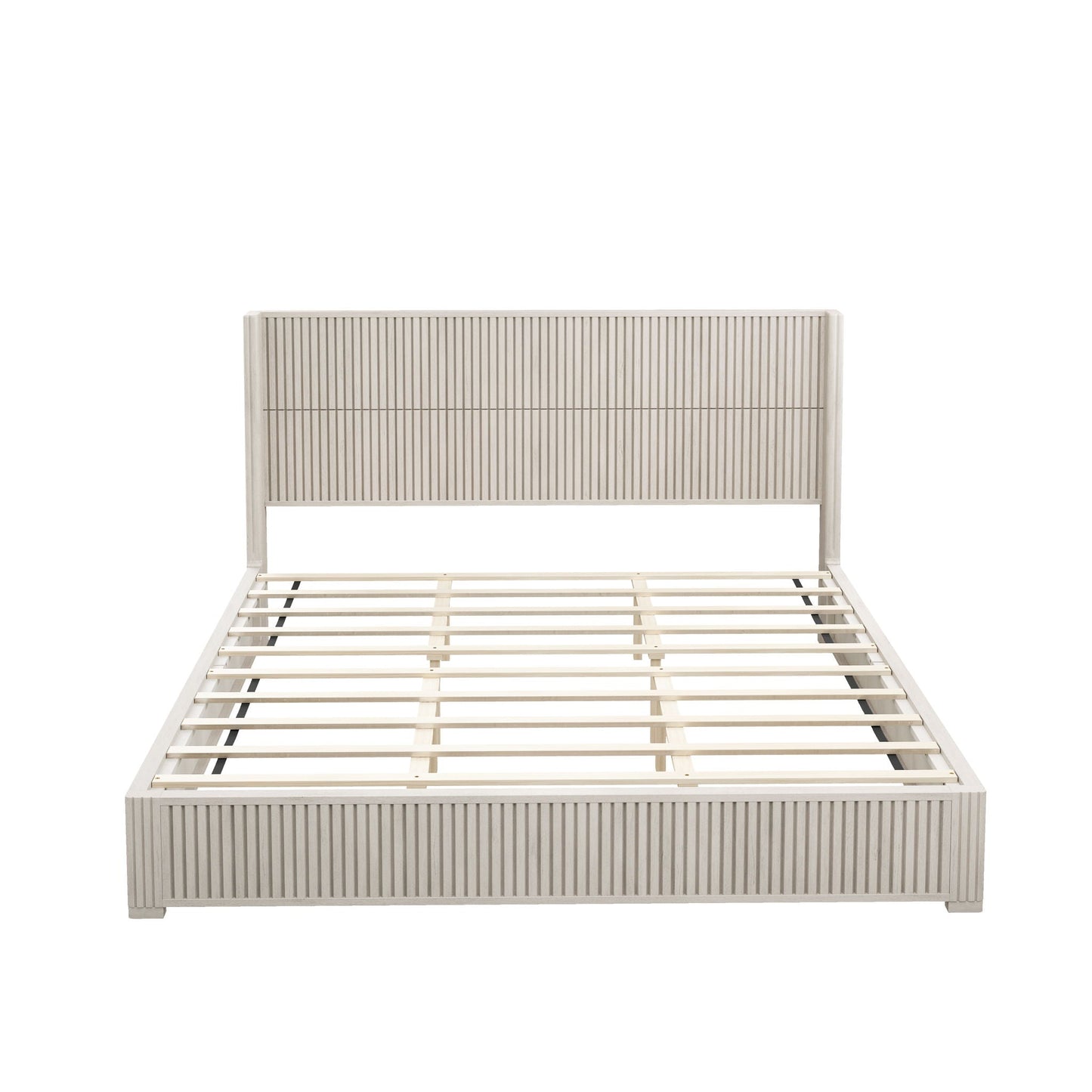 Platform Bed Frame With Headboard, Floor Standing Design