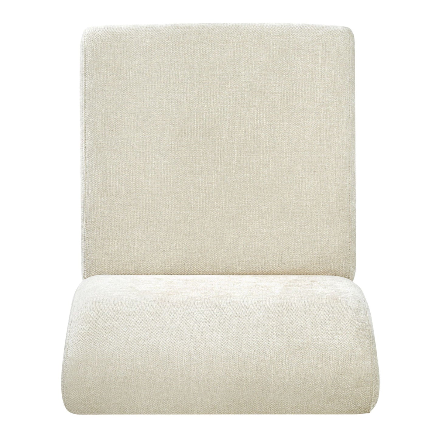 Upholstered Accent Chair - Beige / Walnut