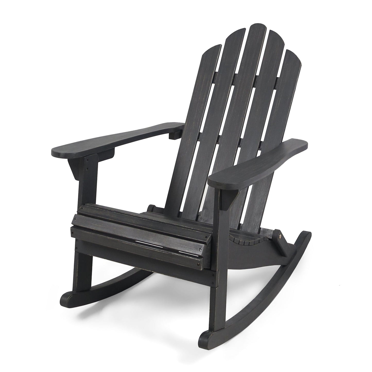 Echoes Outdoor Acacia Wood Adirondack Rocking Chair