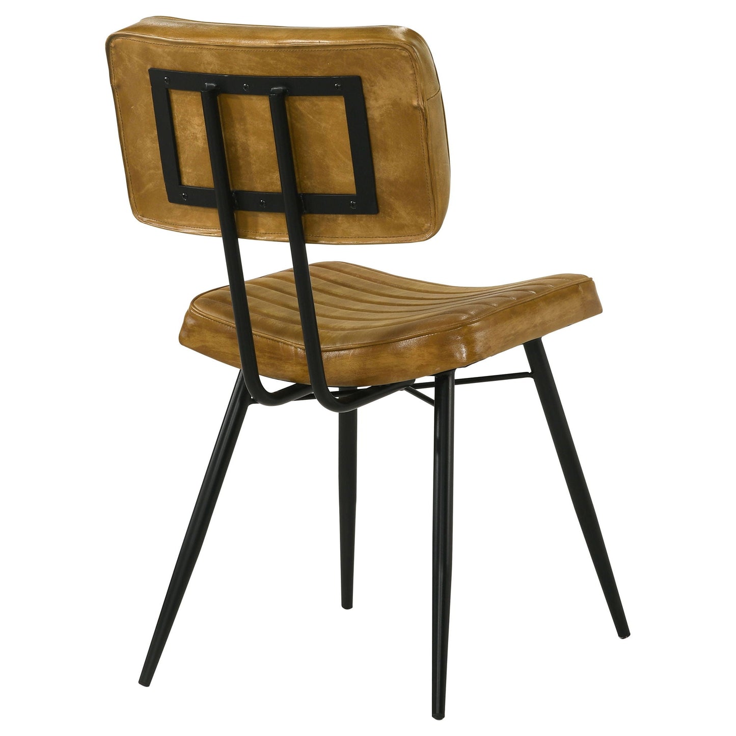 Tufted Side Chairs Upholstery And Tapered Legs (Set of 2) - Camel