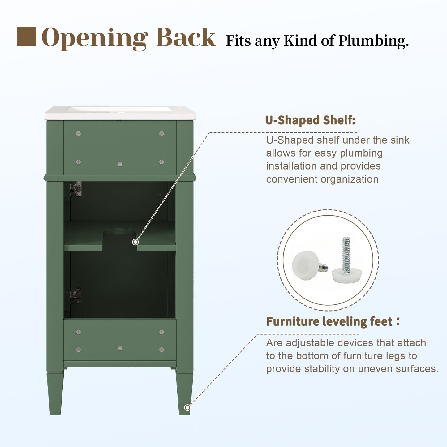 French Style Bathroom Vanity With Sink