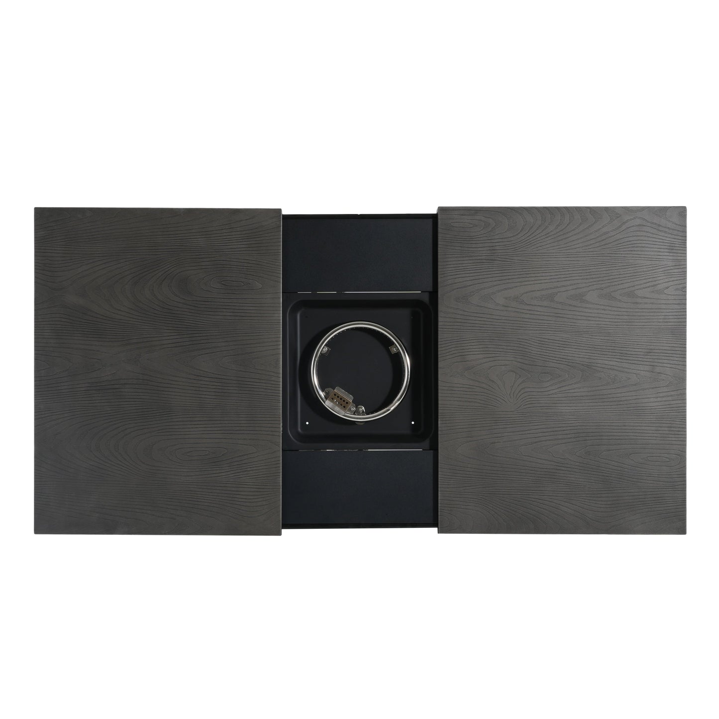 Extendable Rectangle Aluminum Alloy Fire Pit Table, 50,000 BTU