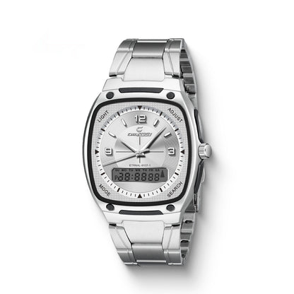Mens Alloy Quartz Watch With A Steel Bracelet