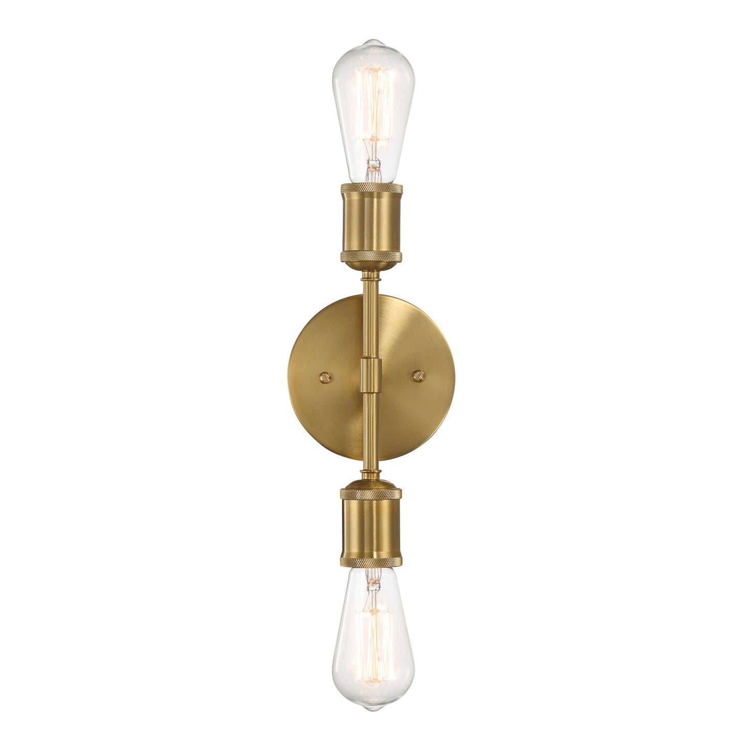 Reverie - Double Lights Bathroom Wall Sconce Over Mirror - Clear / Gold