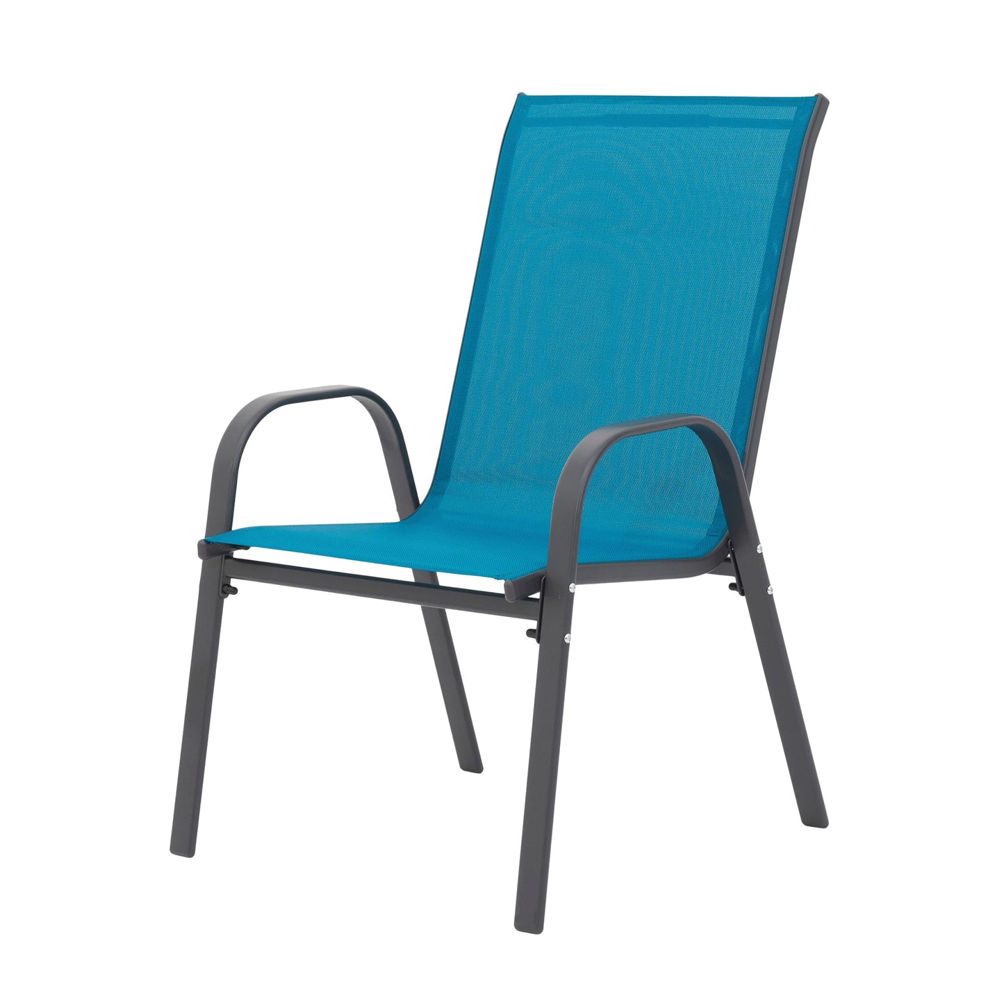 8 Piece Patio Chairs, Outdoor Camping Chairs with Breathable Textilene Fabric