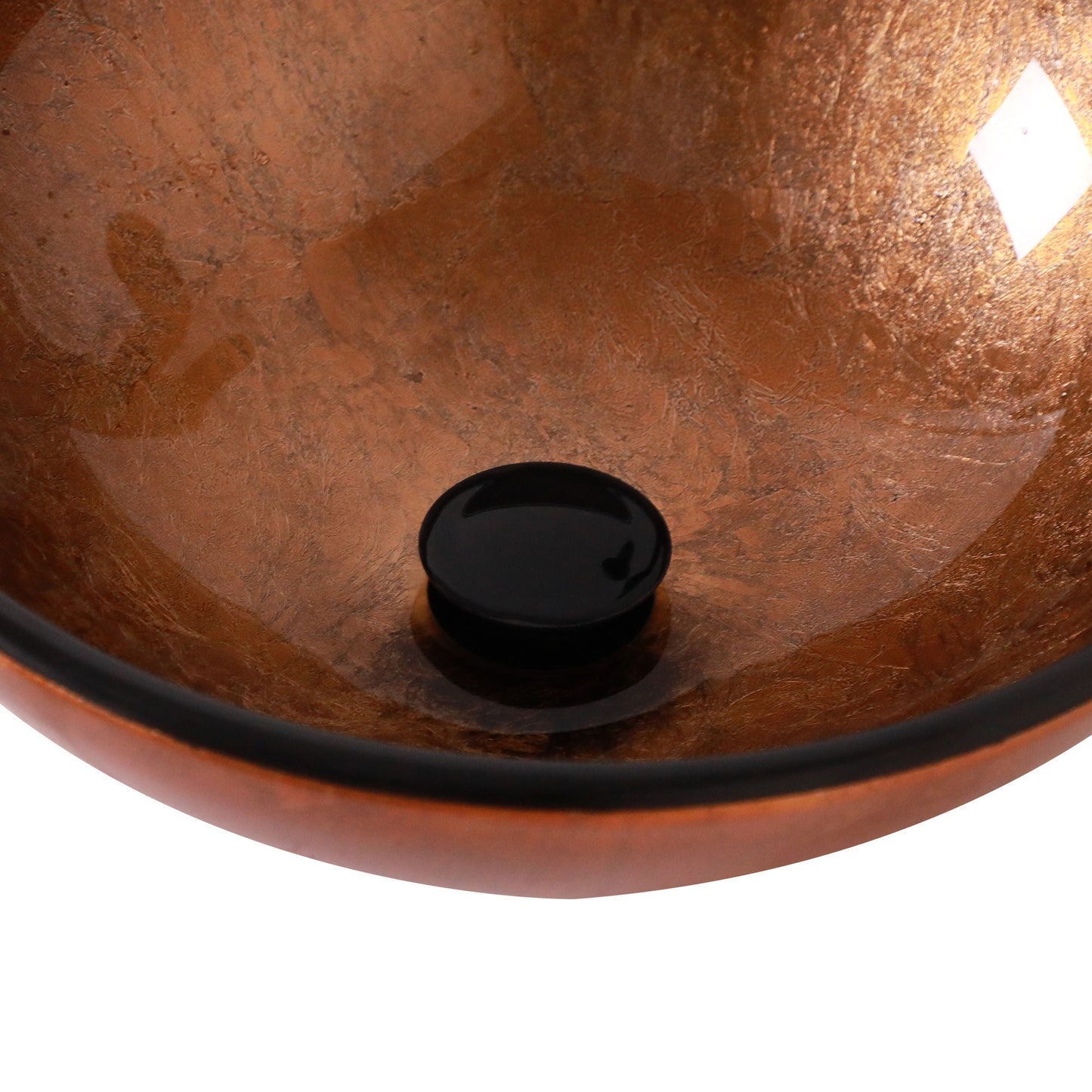 Artistic Tempered Glass Vessel Sink With Pop Up Drain