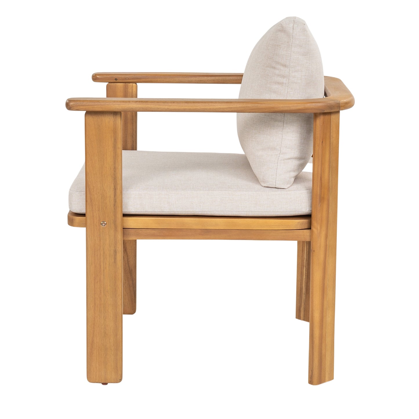 Kaja Outdoor Acacia Wood Dining Chair, Teak Finish Frame